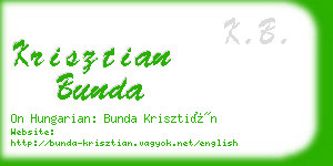 krisztian bunda business card